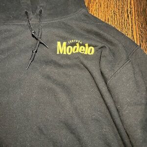 ModelCo Black Hoodie with Yellow Accents